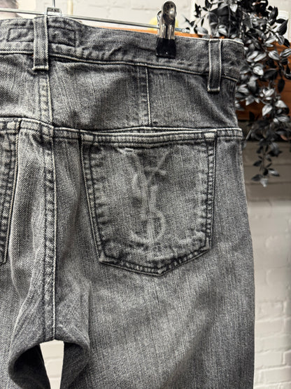 Vintage Yves Saint Laurent Rive Gauche ‘Pocket Fade’ YSL Logo Denim