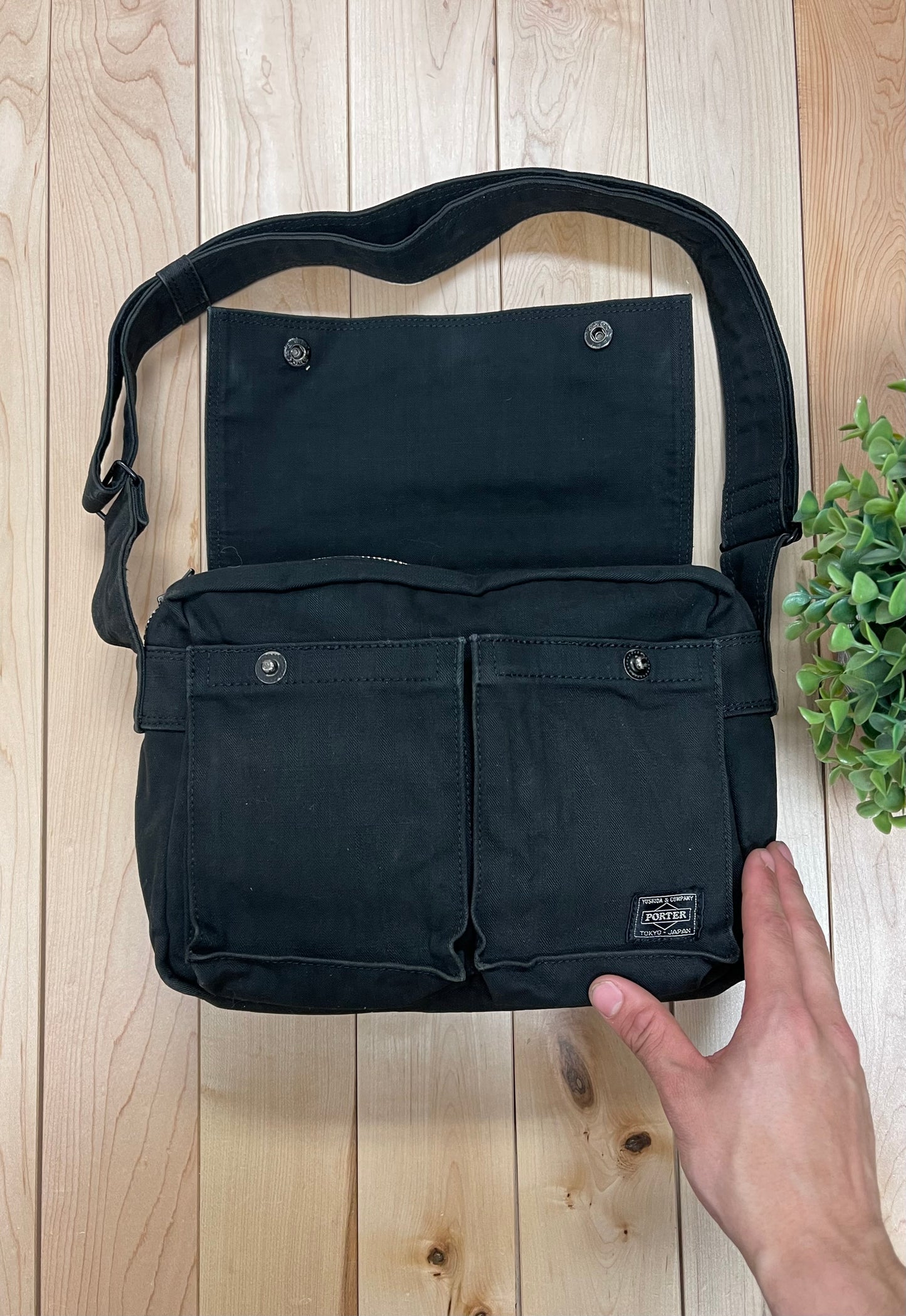 Porter Canvas Crossbody ‘Tank’ Cargo Bag