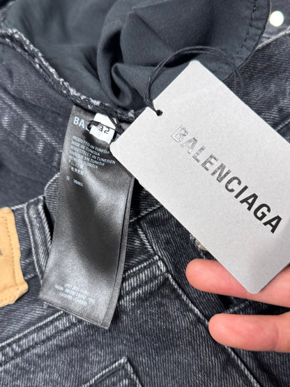 2021 Balenciaga ‘Washed Grey’ Organic Twill Denim