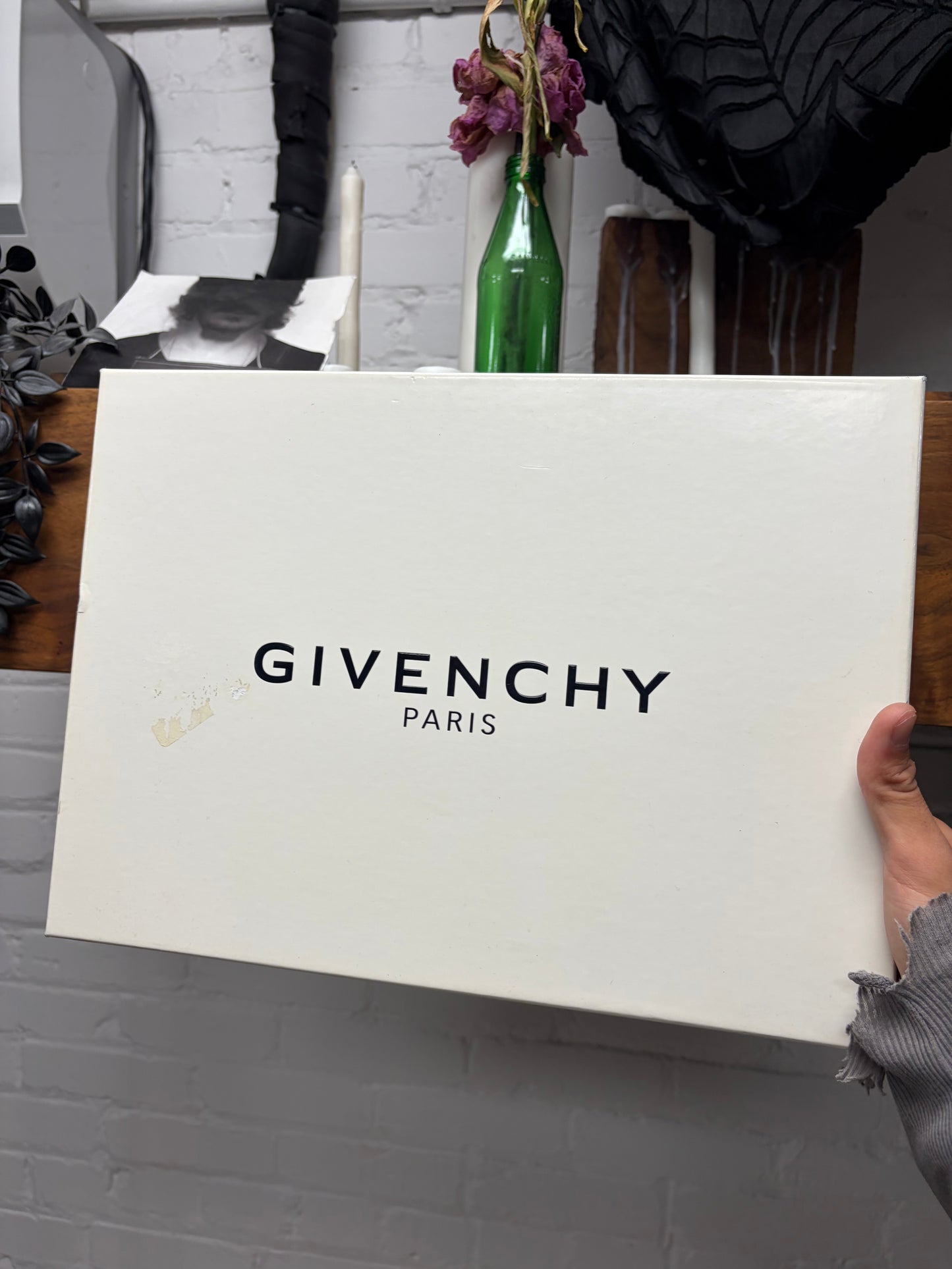 Givenchy by Ricardo Tisci ‘Rottweiler Fight’ Black Leather Portrait Clutch