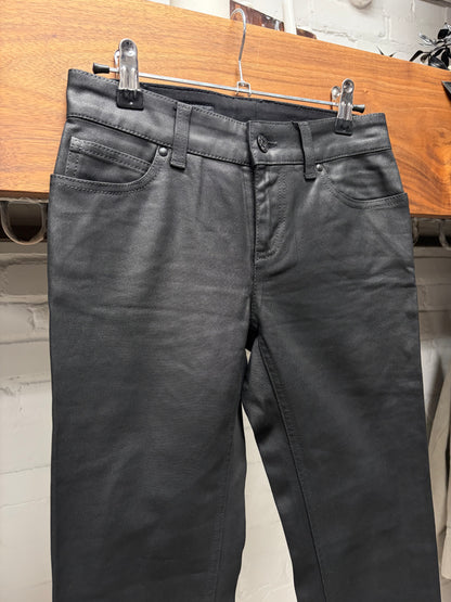 Gucci by Tom Ford Waxed Black Low Rise Skinny Jeans