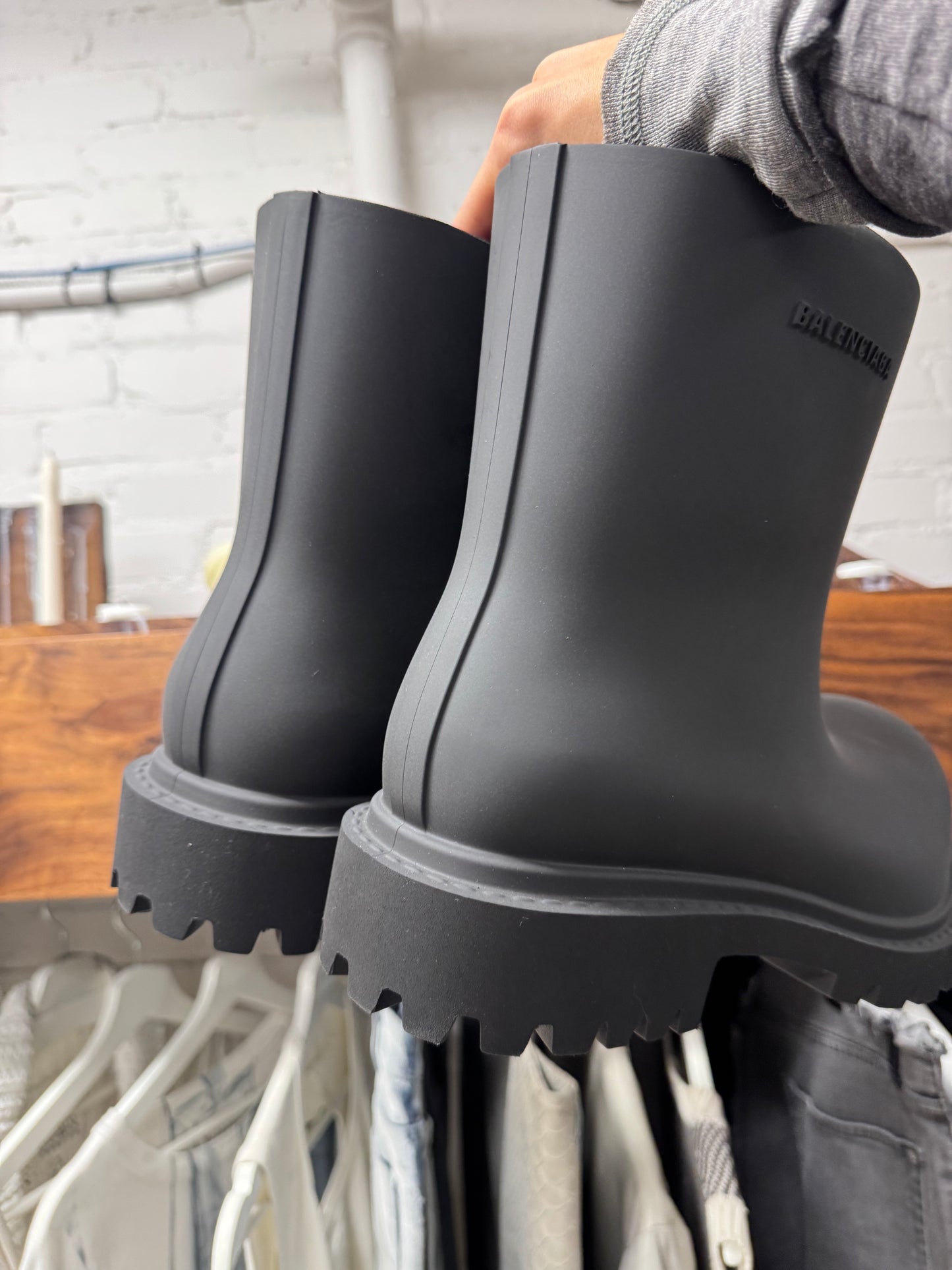 Balenciaga ‘Steriod’ Laceless Oversized Black Bootie