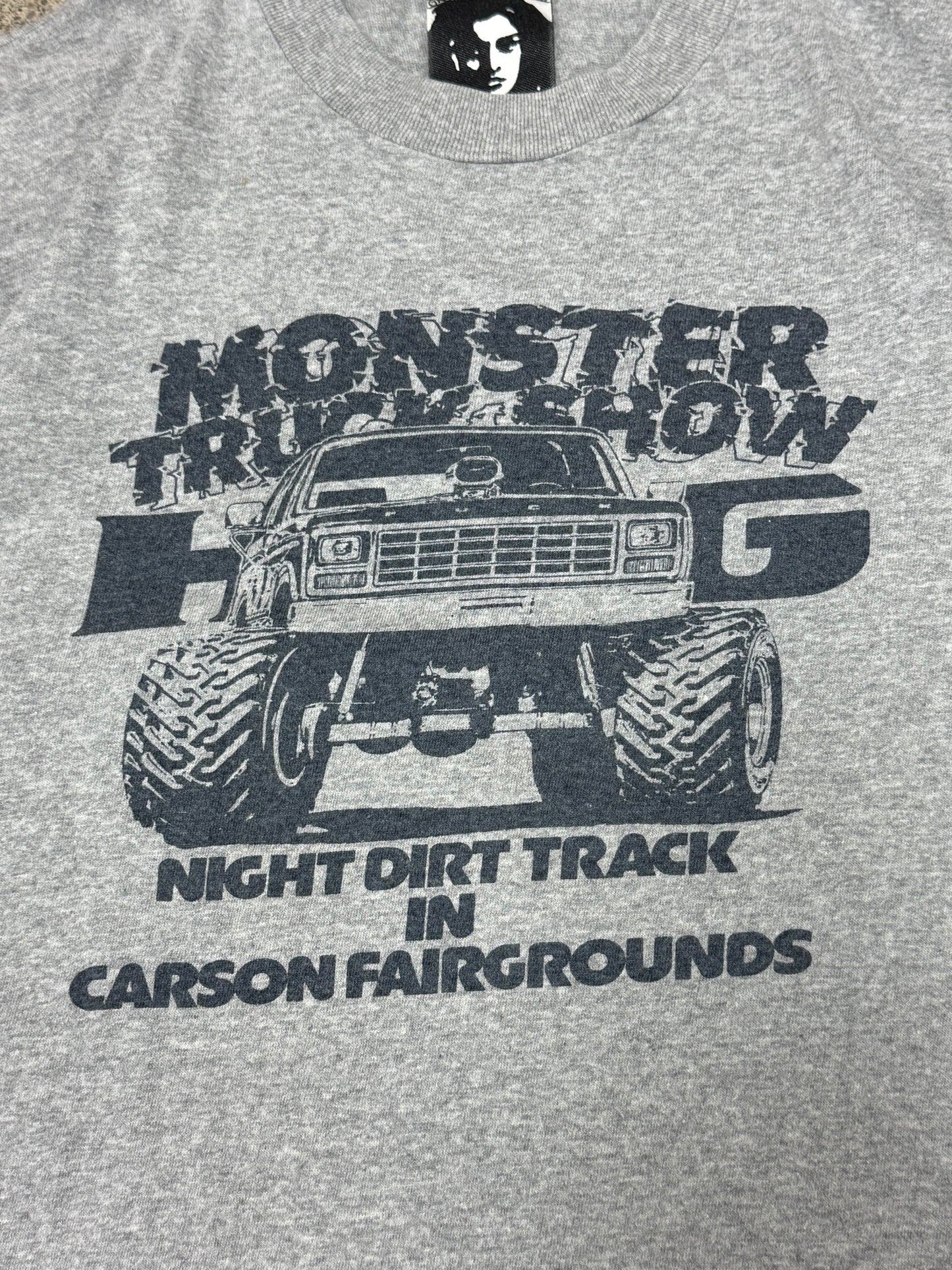 2000s Vintage Hysteric Glamour ‘Monster Truck’ Grey Graphic T-Shirt