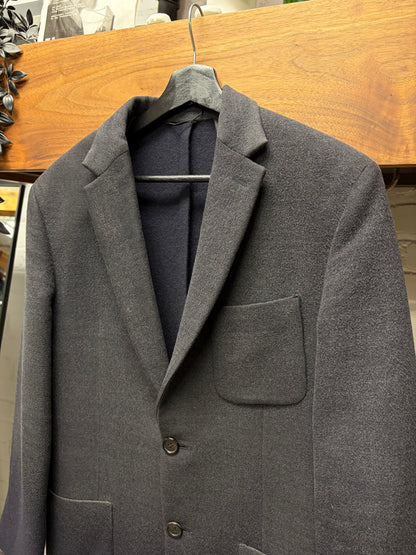2014 Balenciaga Grey Gradient Fade Wool Coat