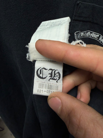 Vintage Chrome Hearts Fuck You ‘Scroll Logo’ Black Graphic T-Shirt