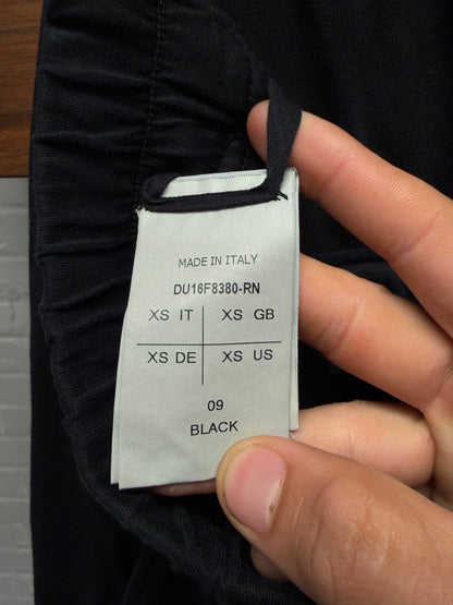 AW2016 Rick Owens ‘Mastadon’ Drop Crotch Black Cotton ‘Pod’ Shorts