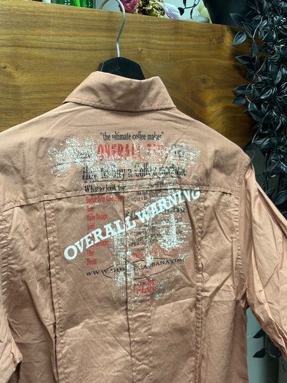 Dolce & Gabbana ‘Vintage Advertisement’ Clay Button Up Shirt