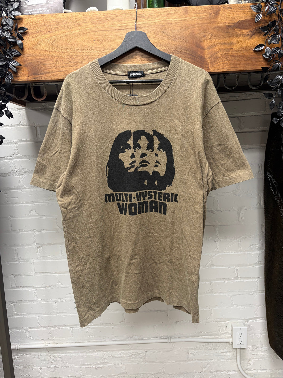 Hysteric Glamour Sun Faded Brown ‘Multi Hysteric Woman’ Graphic T-Shirt