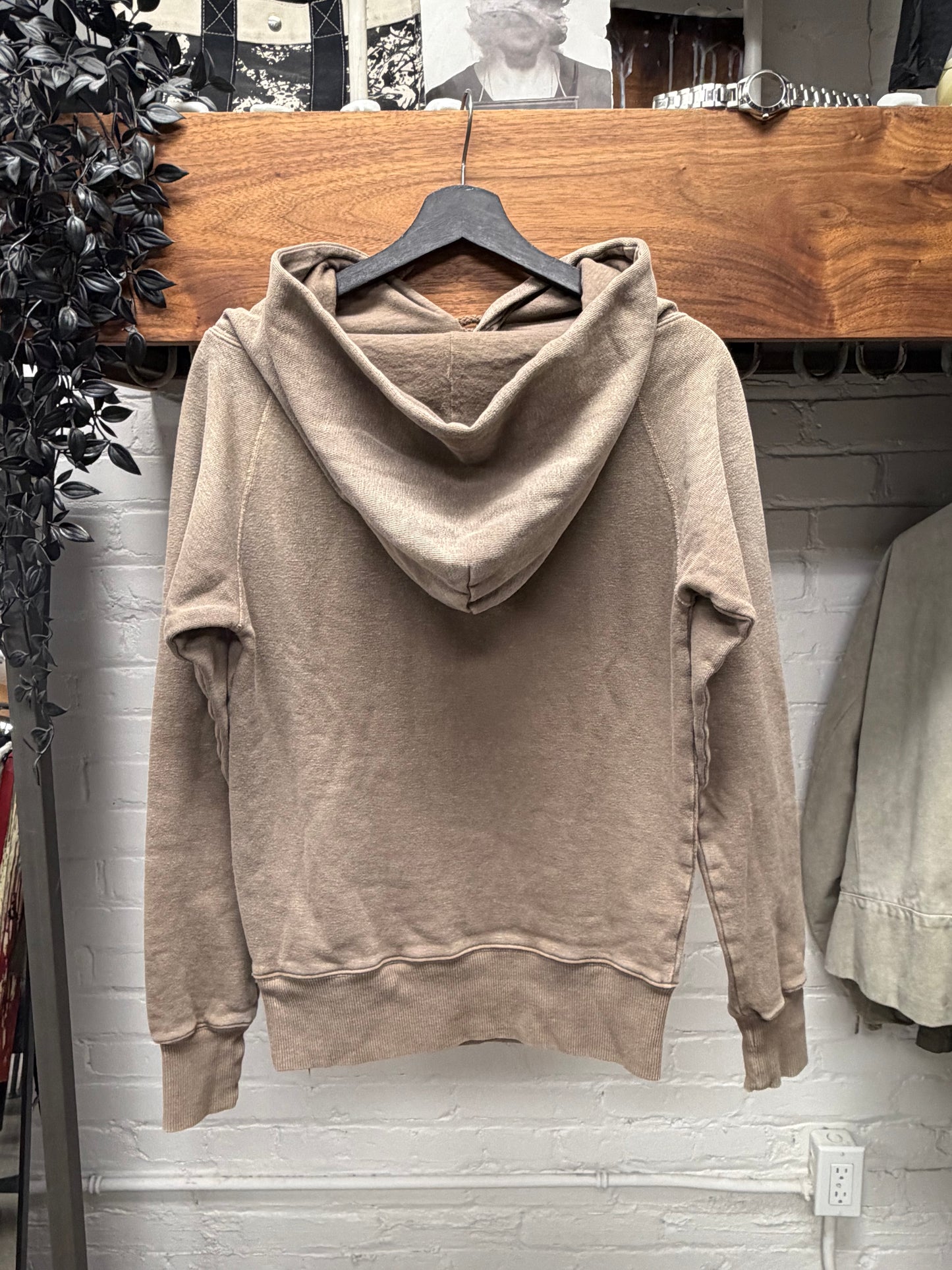 Kapital Washed & Sun Faded Brown Cotton Hoodie