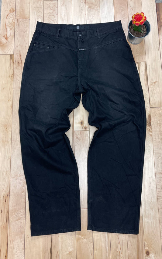 Marithe Francois Girbaud Wide Cut Black Denim