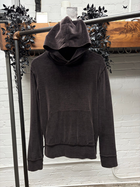 Gucci by Tom Ford Brown Velour Pullover Hoodie