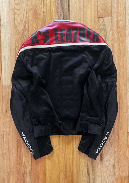 Kadoya ‘Blackhorse Racing Team’  Armored Leather Moto-Biker Jacket