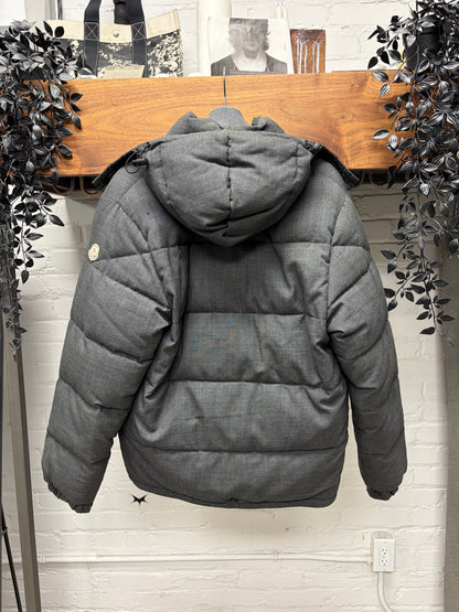2004 Junya Watanabe x Moncler Grey Plaid Down Filled Puffer Jacket