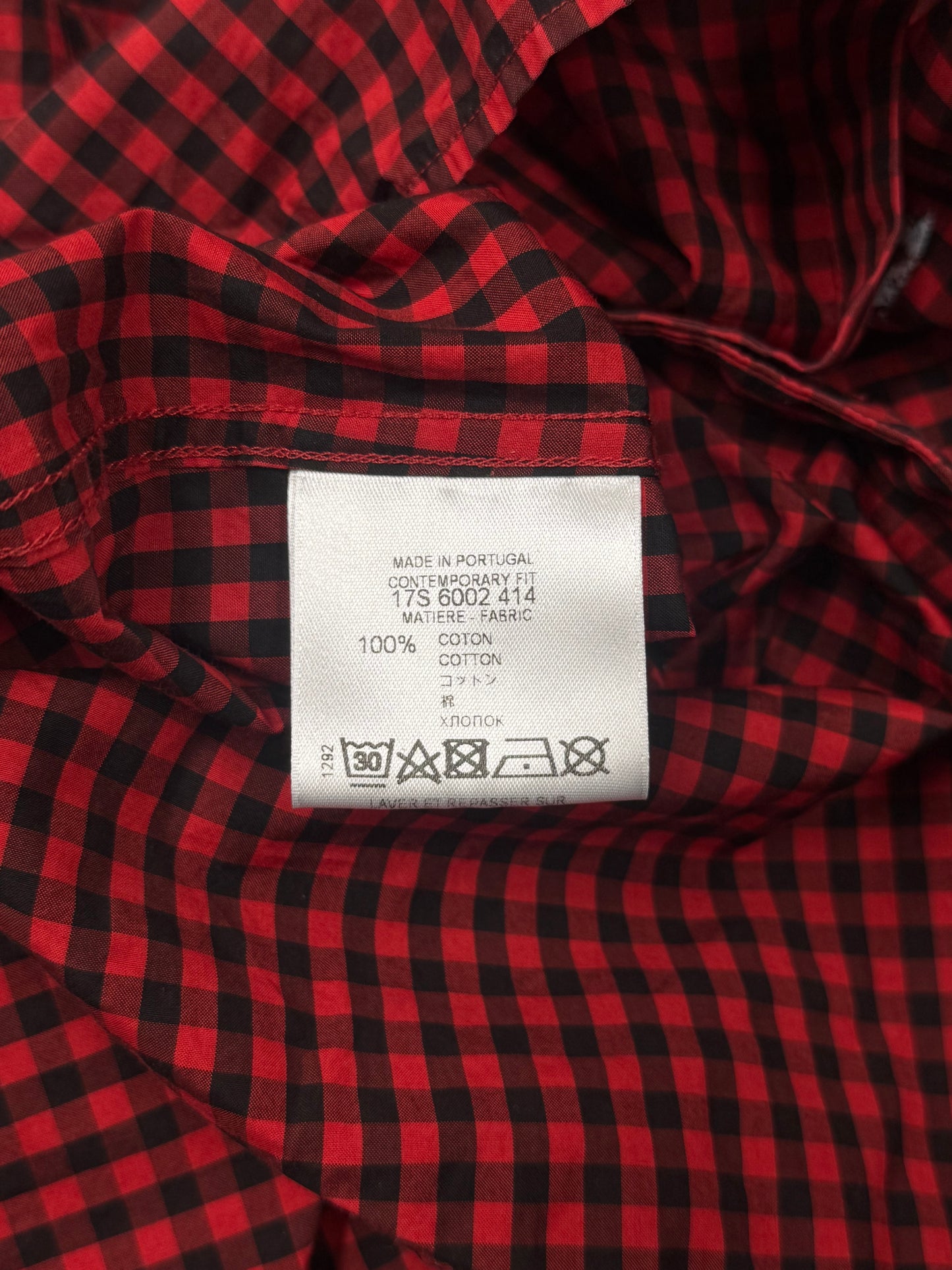 2010s Givenchy ‘Stars’ Red/Black Plaid Button Down Shirt