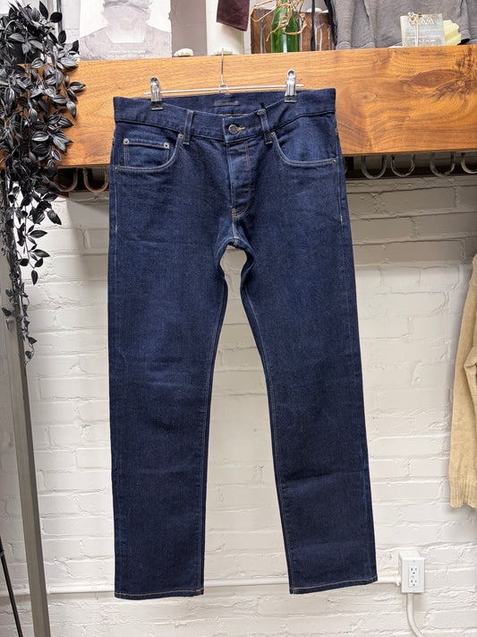 2011 Prada ‘Indigo’ Raw Blue Denim Skinny Jeans