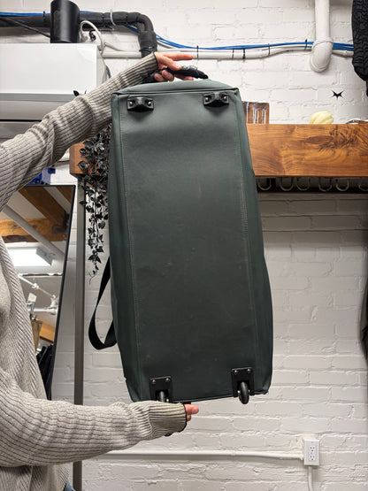 Vintage Chanel Black/Green Canvas Massive Roller Travel Bag