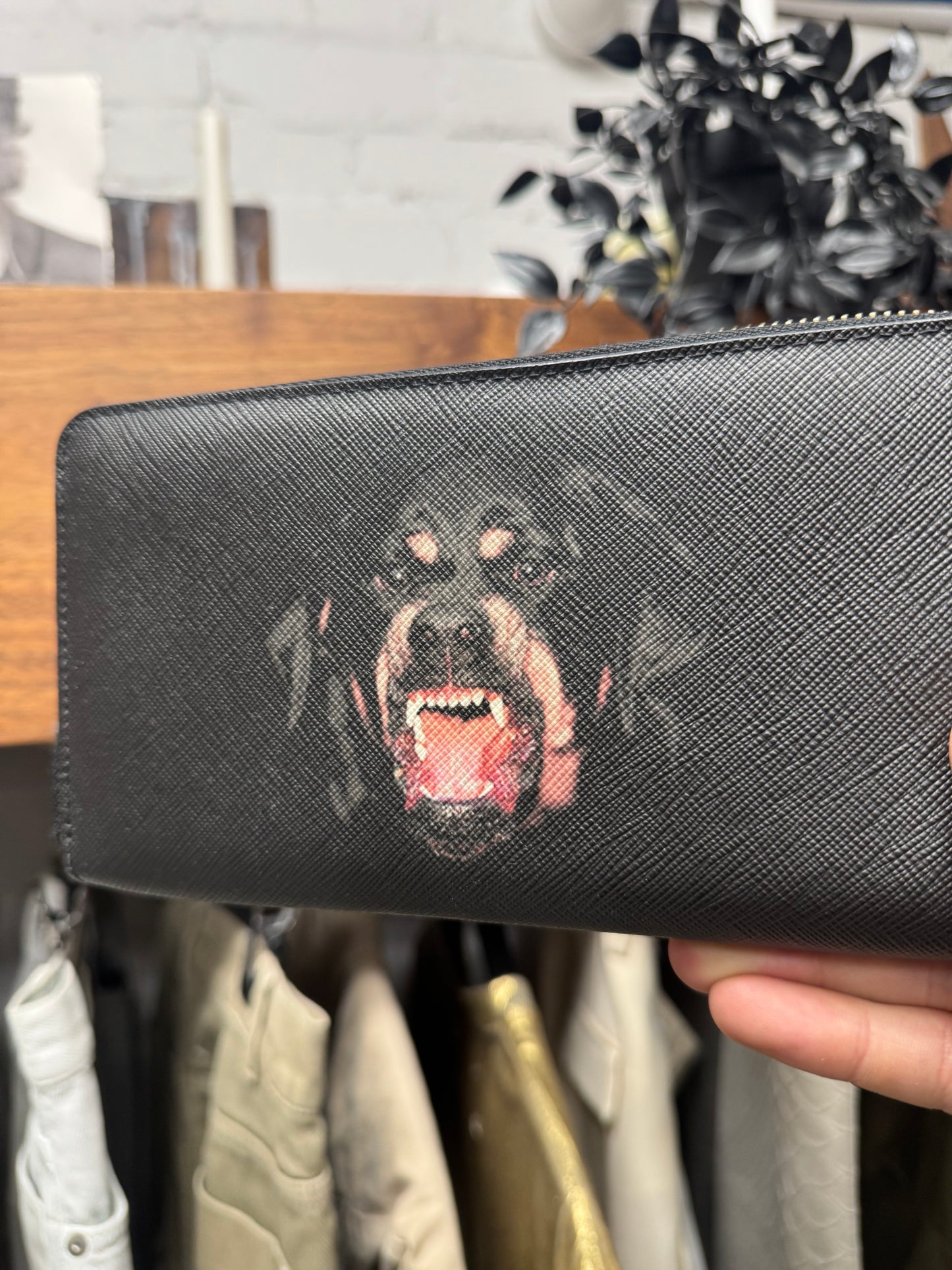 Givenchy by Ricardo Tisci ‘Rottweiler’ Leather Long Wallet