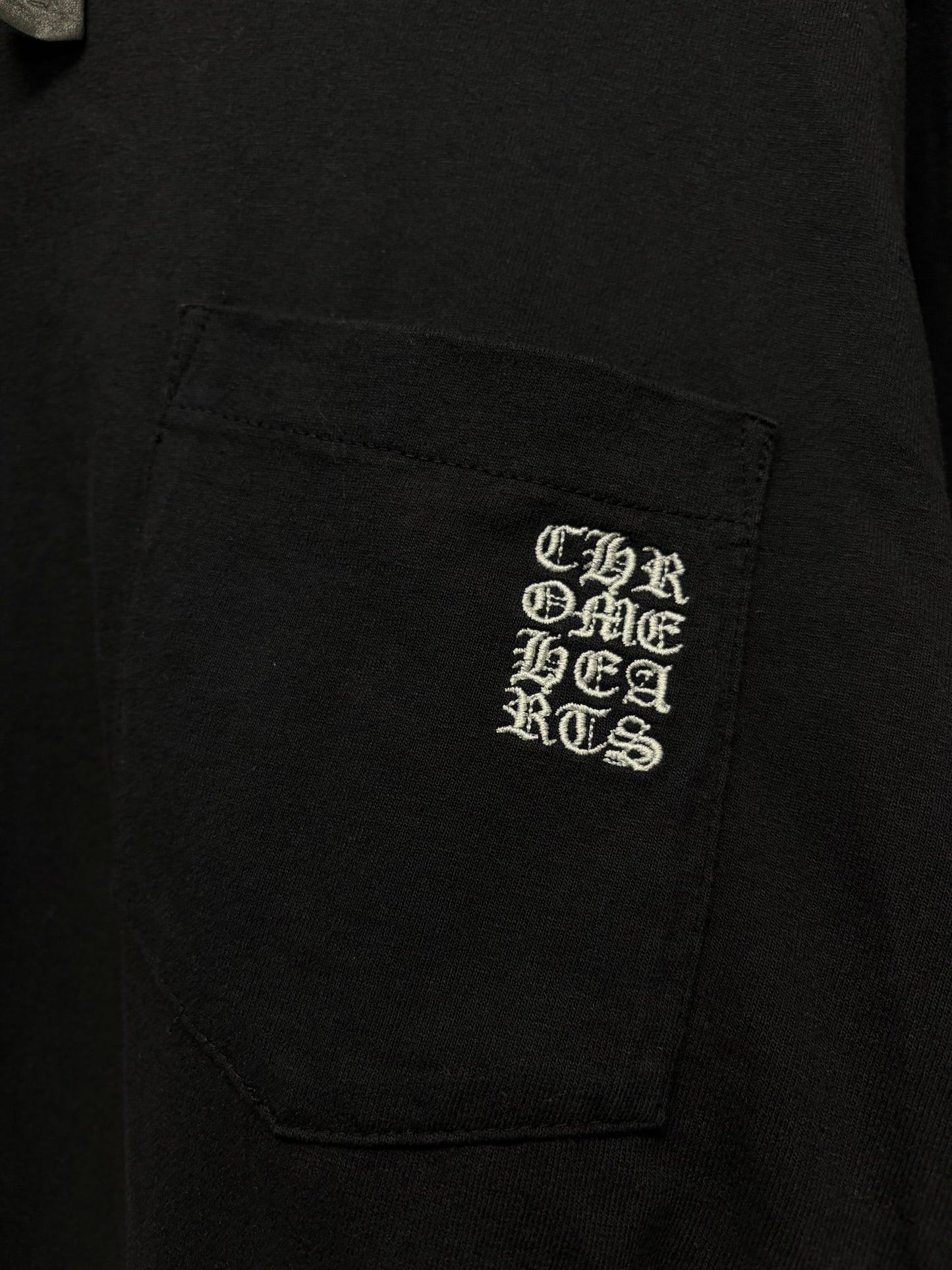 Chrome Hearts GRP Black Embroidered Logo Long Sleeve Shirt