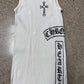 Vintage Chrome Hearts ‘T-Bar’ Cross Logo Ribbed Tank Top