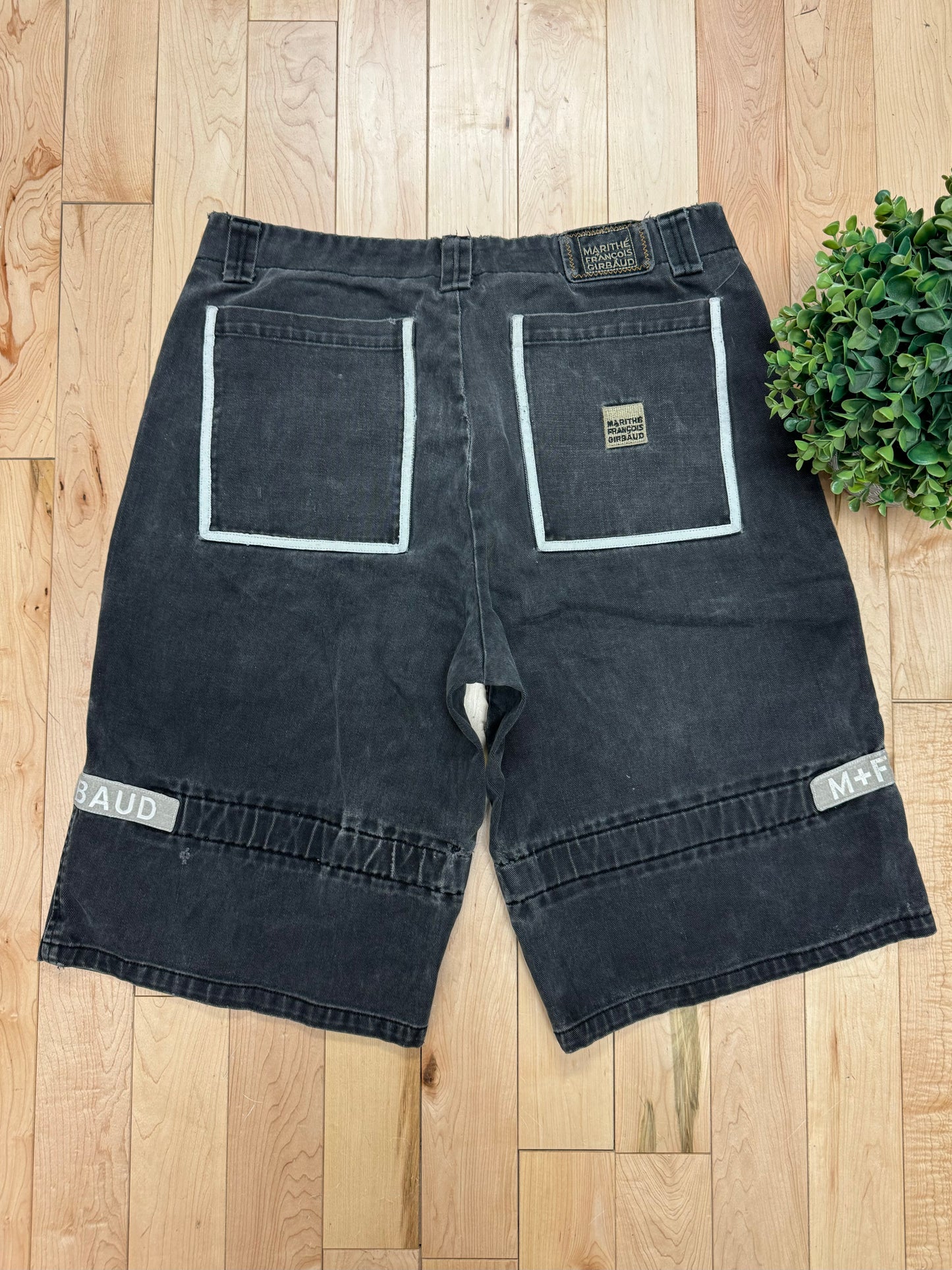 Marithe Francois Girbaud Black Cargo Shorts