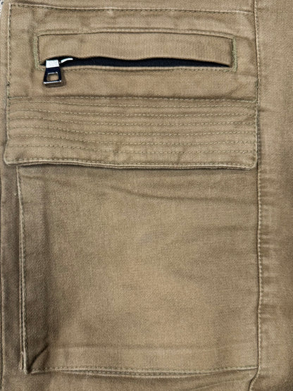 Balmain Brown Zip Cargo Pocket Denim