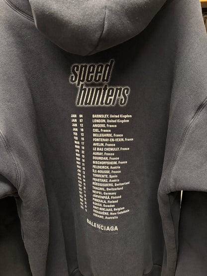 AW2018 Balenciaga ‘Speedhunters’ Heavyweight Terry Cotton Pullover Hoodie
