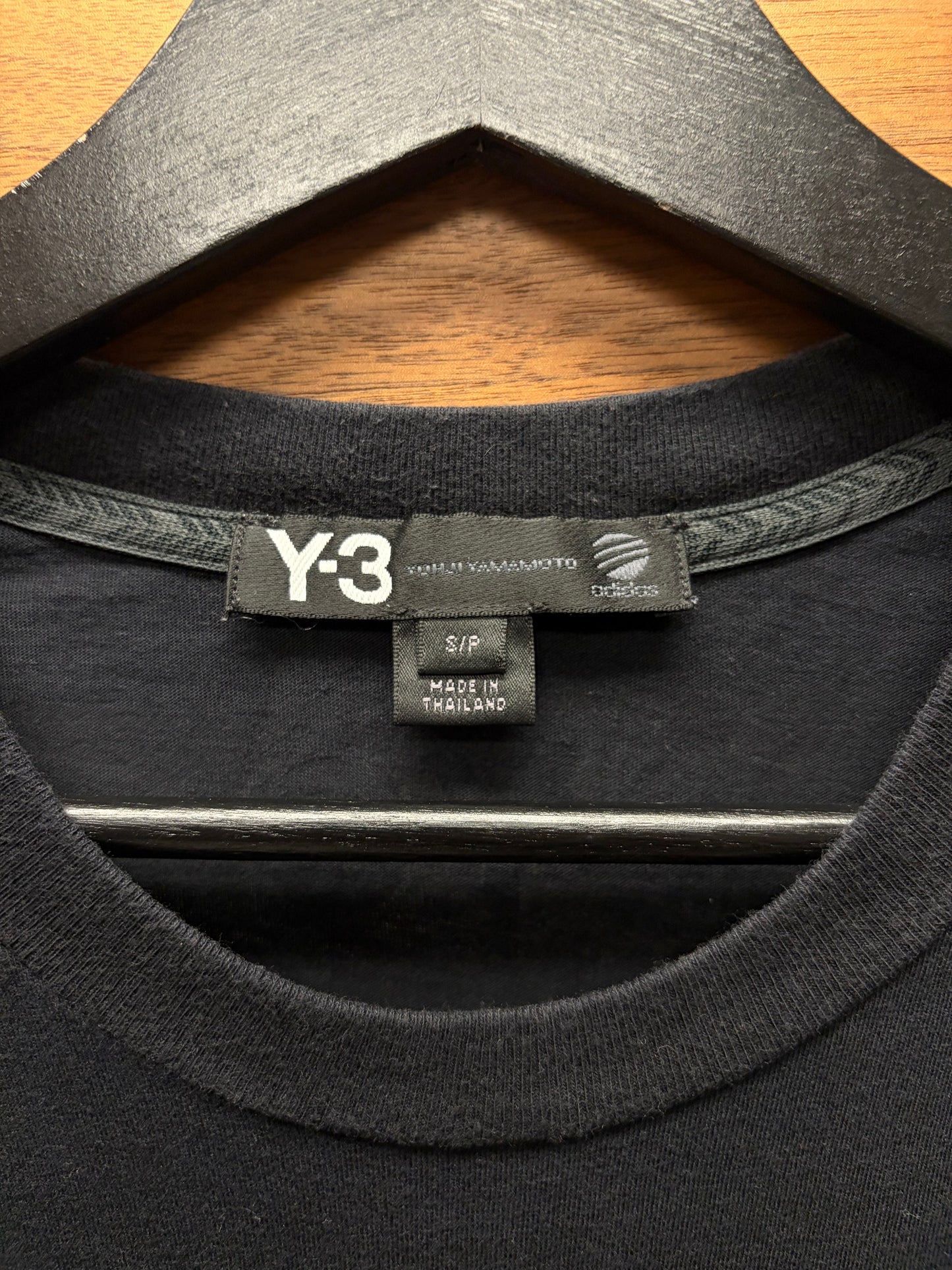 Y-3 by Yohji Yamamoto ‘Steely Blue Eyed Ace’ Digital Black Graphic T-Shirt
