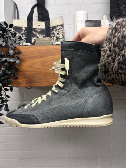 Maison Margiela Leather ‘Boxing’ Lace Up High Top Sneakers