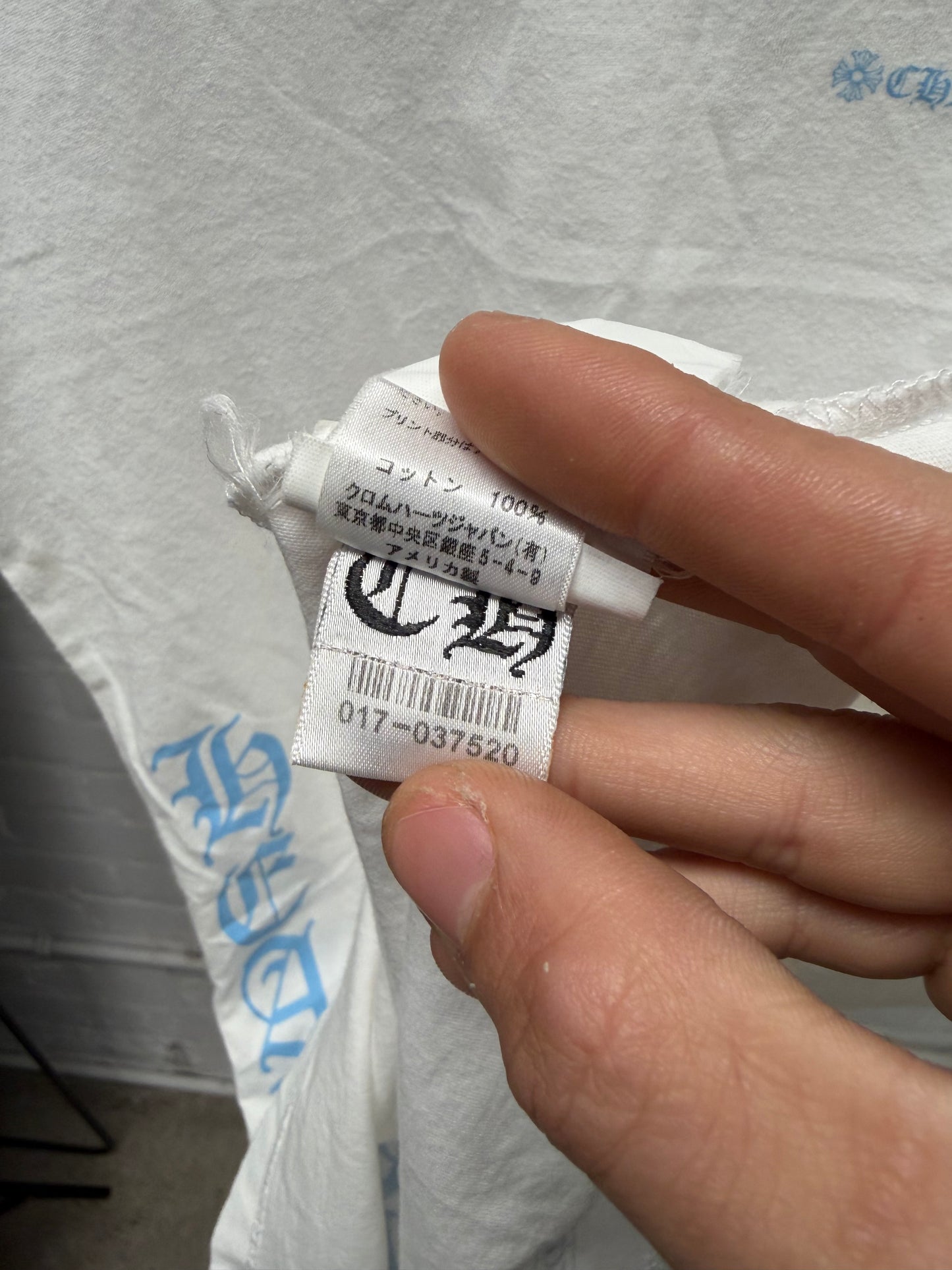 Chrome Hearts Blue/White Scroll Logo T-Shirt