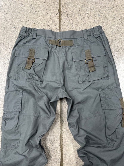 2000s Dolce & Gabbana Military Green ‘Strap Closure’ Cargo Pants