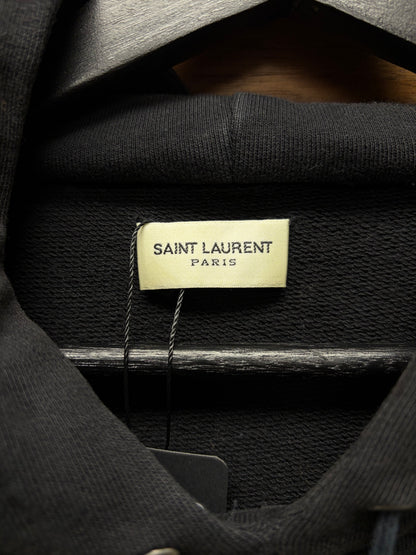 2020 Saint Laurent Black Classic ‘Box Logo’ Minimal Hoodie