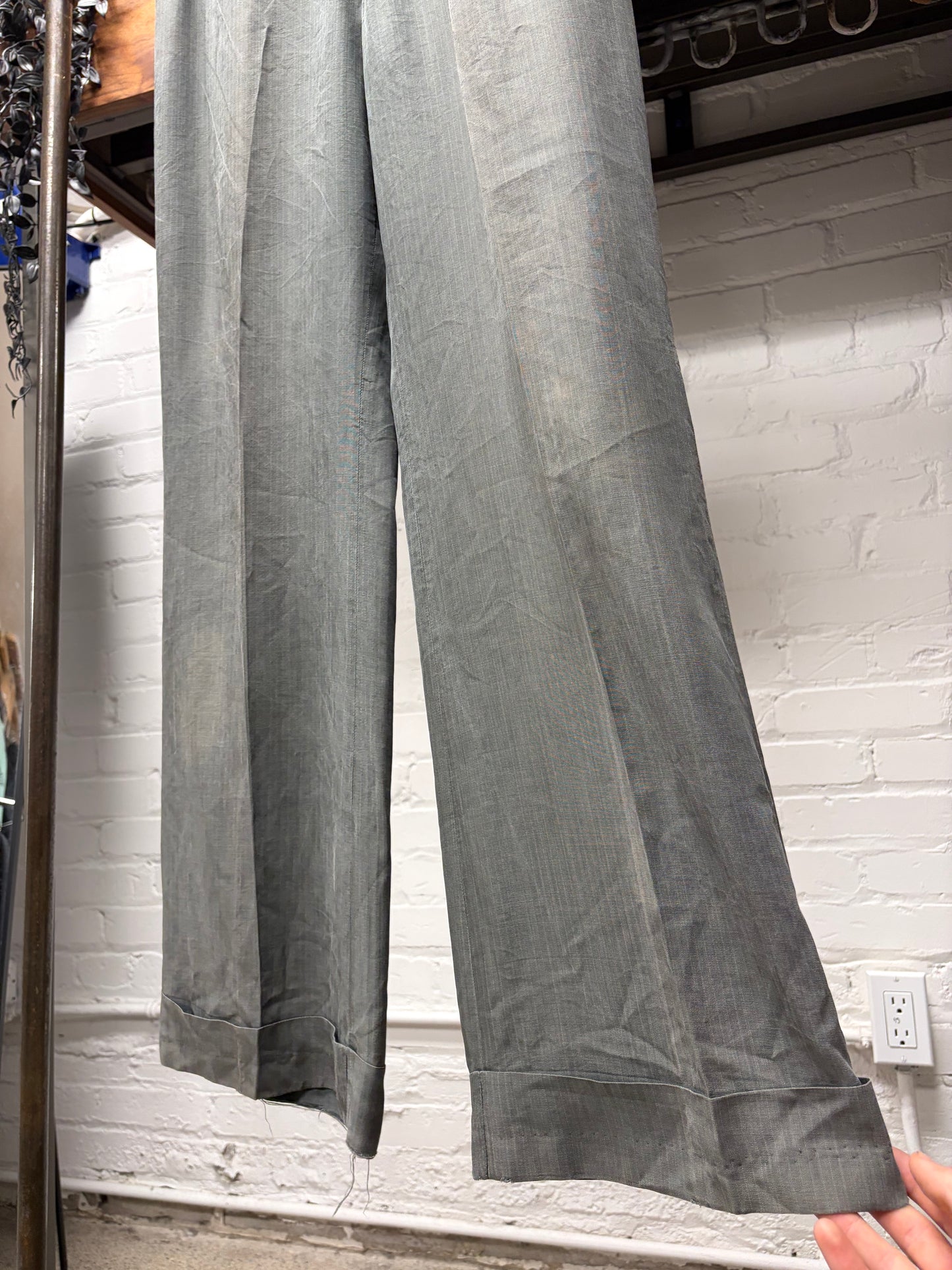 Vintage 90s Maison Margiela Blank Tag Wide Leg Trousers