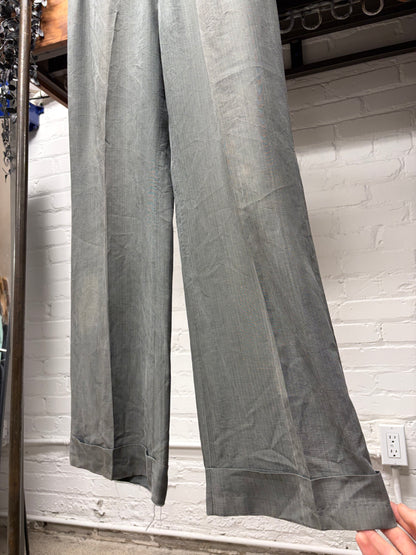Vintage 90s Maison Margiela Blank Tag Wide Leg Trousers
