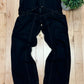 Jacquemus Belted Waist Wide Leg Black Denim