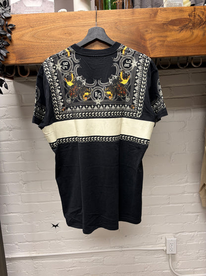 AW2011 Givenchy by Ricardo Tisci ‘Rottweiler Crest’ Striped Black Graphic T-Shirt