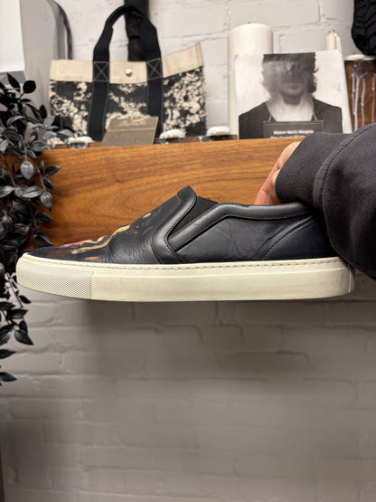 Givenchy ‘Rottweiler’ Black Leather Slip-On Low Top Sneakers