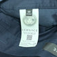 Versace Navy Blue Wide Leg Cargo Pants