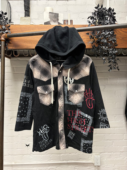 AW2005 Number (N)ine ‘The High Streets’ Reconstructed Thermal Hooded Flannel