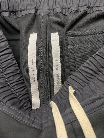 SS2019 Rick Owens ‘Babel’ Blujay Grey Cargo Jogger Drawstring Sweatpants