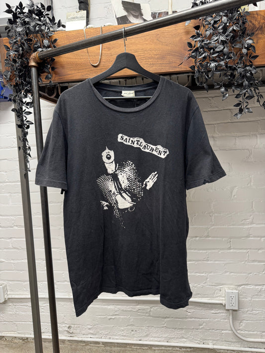 SS2016 Saint Laurent by Hedi Slimane ‘Punk Rocker’ Graphic T-Shirt