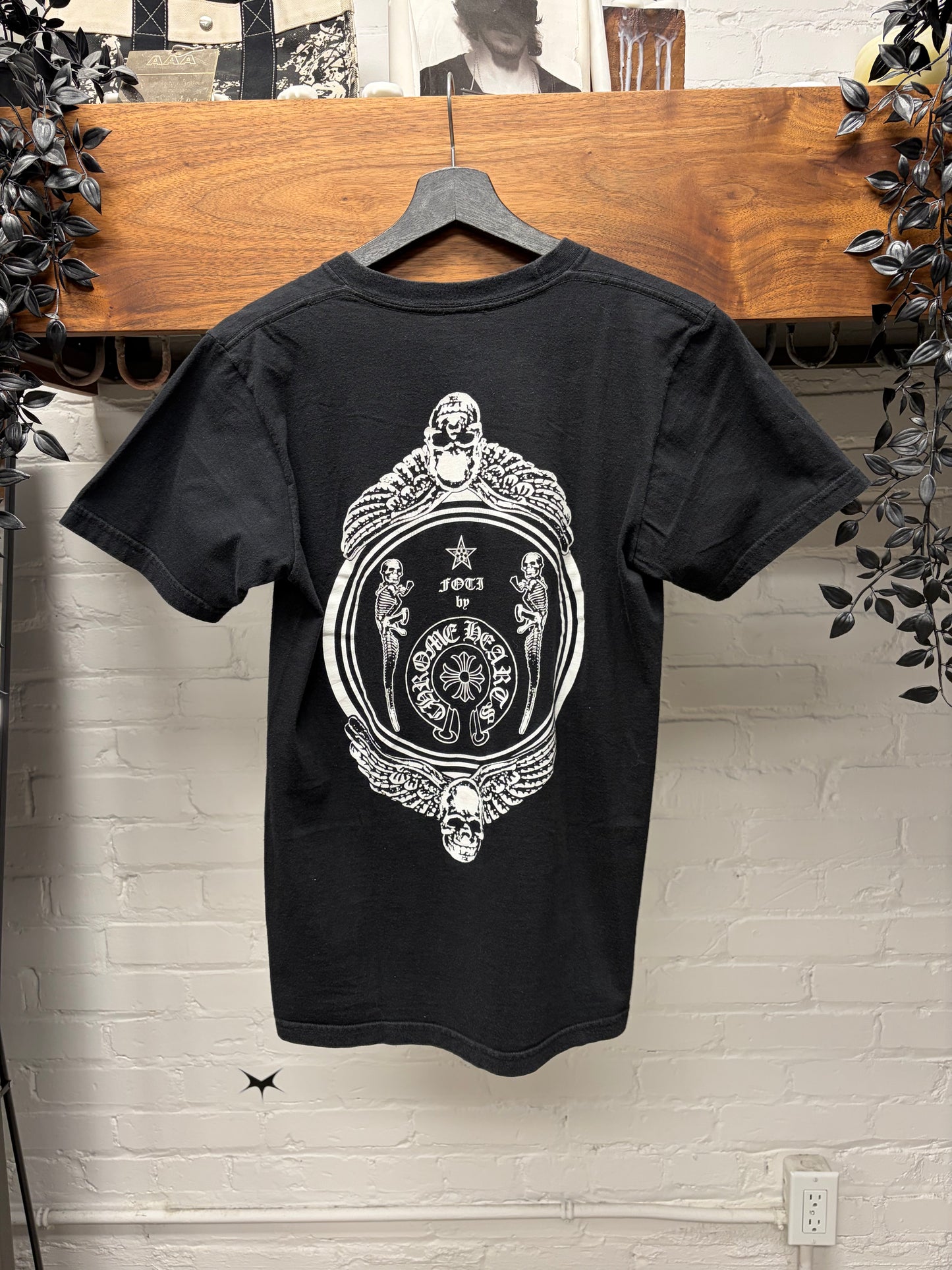 Chrome Hearts Foti ‘Skull Crest’ Black Graphic T-Shirt