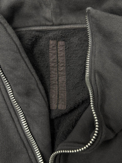 Rick Owens ‘Mountain’ Zip Up Dust Brown Sweatshirt