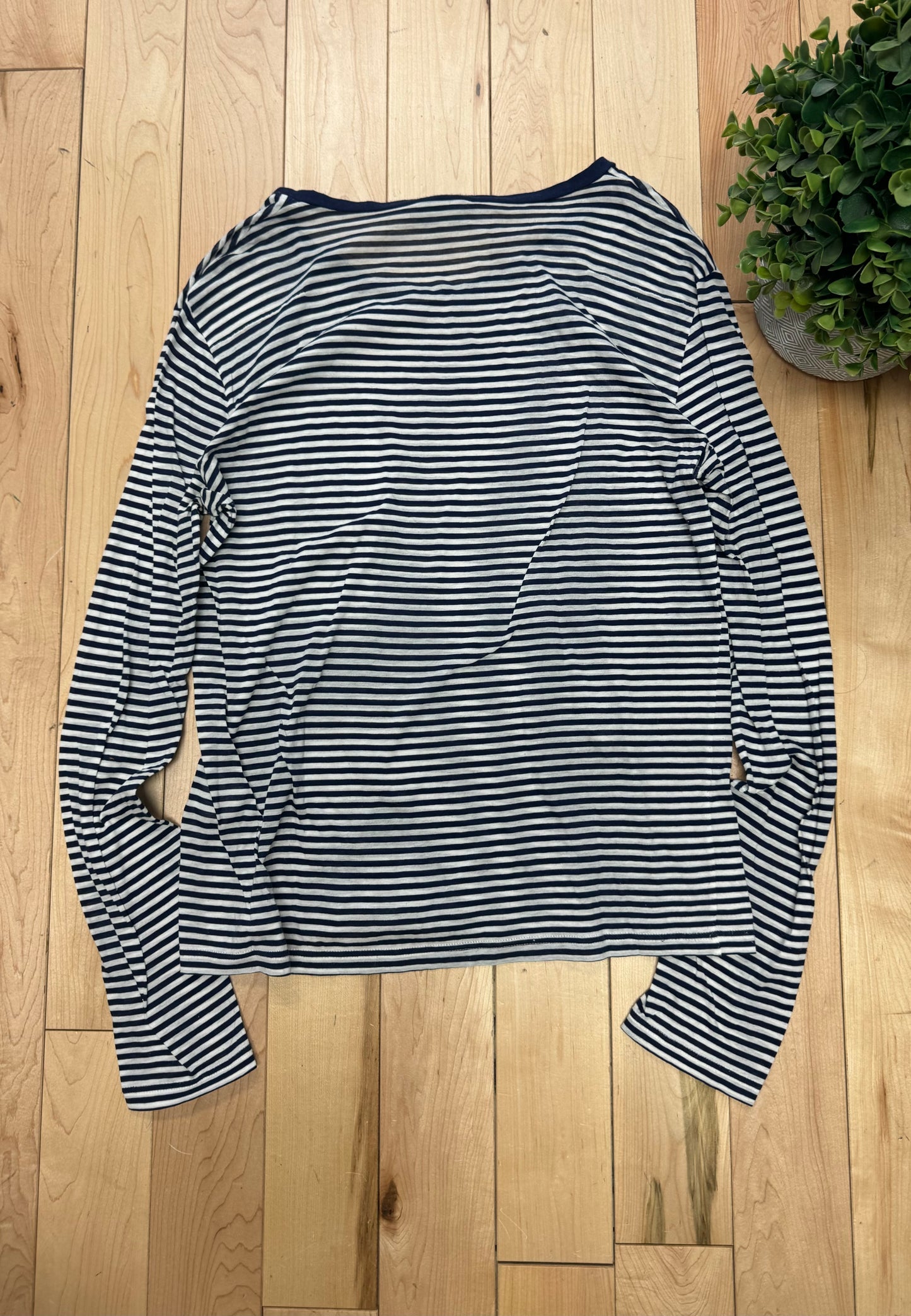 SS2009 Dior Homme Striped Blue/White Long Sleeve Shirt