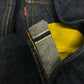 2000s Evisu Hand Painted Yellow Logo Raw Selvedge Denim