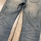 1999 Helmut Lang ‘Painter’ Washed Blue/Green Bootcut Denim