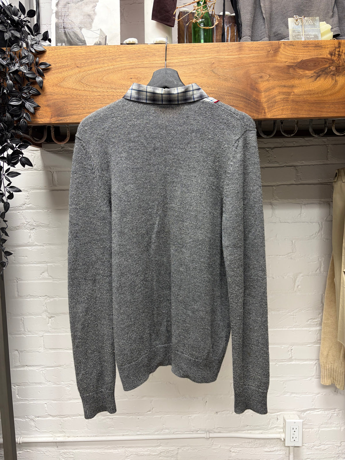 2012 Dsquared2 Hybrid Reconstructed Flannel/Knit Sweater