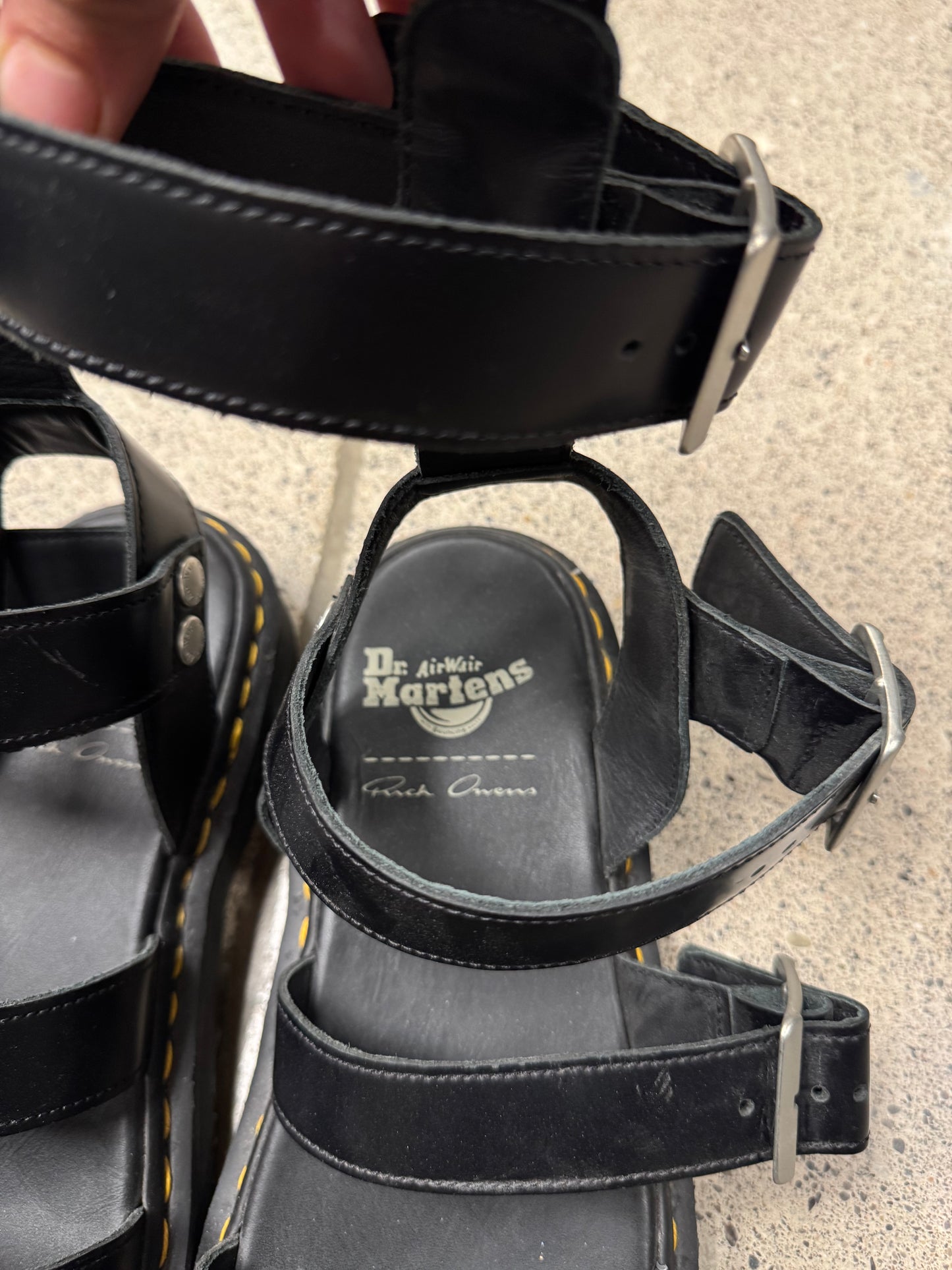 SS2021 Rick Owens x Doc Martens ‘Gladiator’ Leather Strap Sandals