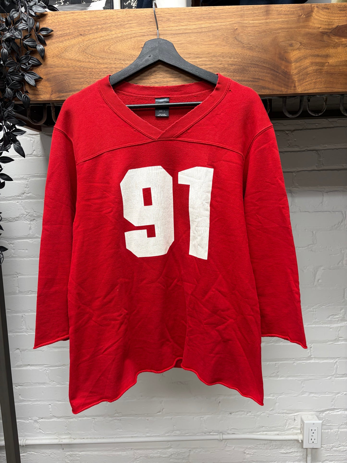 SS2006 Number (N)ine Welcome To the Shadows’ Red ‘Axl Rose’ Jersey Sweatshirt