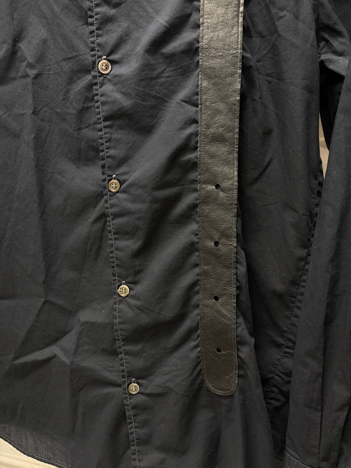 SS2014 Undercover ‘Psychocandy’ Belt Embellished Button Up Shirt