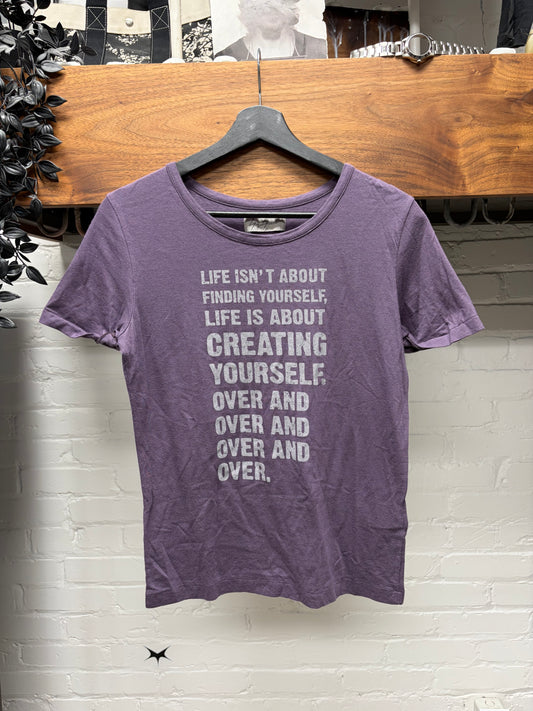 Yohji Yamamoto ‘Recreating Yourself’ Transcendence Slogan T-Shirt